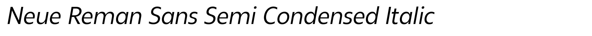 Neue Reman Sans Semi Condensed Italic image